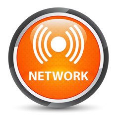 Network (signal icon) galaxy orange round button
