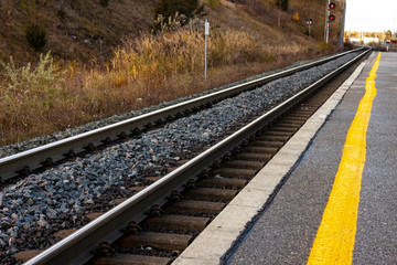 Fototapeta na wymiar railroad tracks