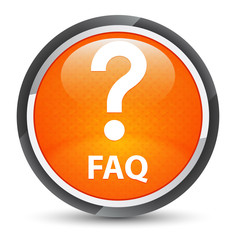 Faq (question icon) galaxy orange round button