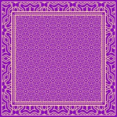 Obraz premium Floral Geometric Pattern. Vector illustration. For fabric, textile, bandana, scarg, print.