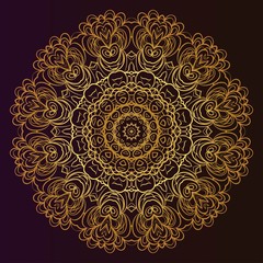 Vector Floral mandala. Vintage decorative elements. Vector illustration