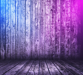 interior with neon lights