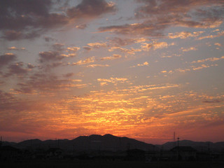朝焼けの空