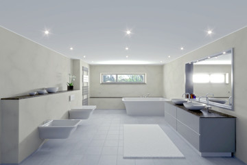 Badezimmer Inneneinrichtung Rendering Visualisierung