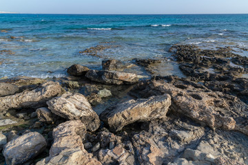 Sea near Ayia Napa on island of Cyprus