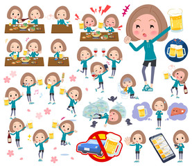 Bob hair women Sportswear_alcohol