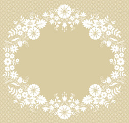 card with lace frame