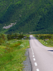 Fototapeta na wymiar Gimsoya island landscape Lofoten Norway
