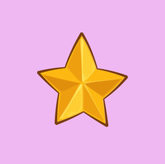 Christmas Cartoon Icon - Golden Star