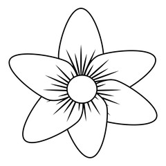 Beautiful flower symbol cartoon