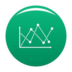 Line diagram icon. Simple illustration of diagram vector icon for any any design green