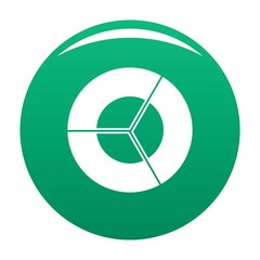 Circle diagram icon. Simple illustration of circle diagram vector icon for any any design green