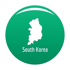 South Korea map in black. Simple illustration of South Korea map vector isolated on white background