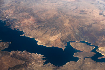 Top view of Kizilirmak river in Turkey