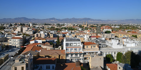 Obraz premium Top view of Nicosia - capital of Cyprus
