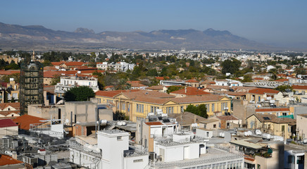 Fototapeta na wymiar Top view of Nicosia - capital of Cyprus