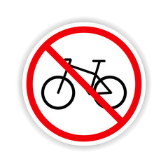 No bicycle sign