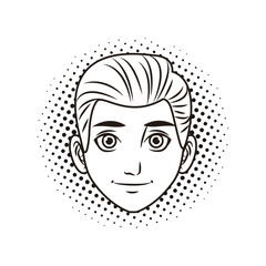 pop art man face