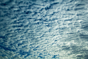 blue sky and could in the morning