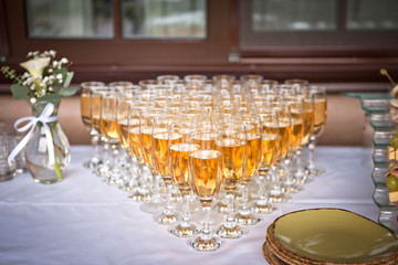 glasses of champagne