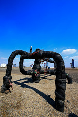 Fototapeta premium Oil pipes and valves