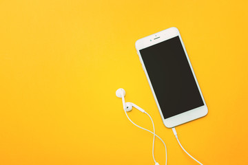 smart phone on yellow