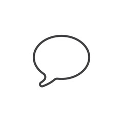 Dialogue speech bubbles outline icon. linear style sign for mobile concept and web design. Chat message simple line vector icon. Conversation symbol, logo illustration. Pixel perfect vector graphics