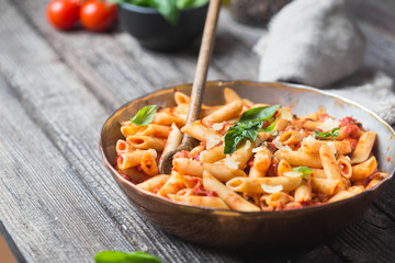 Penne pasta in tomato sauce