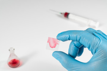 Blood analysis, Doctor with syringe