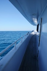 Bateau de plaisance au large d’Hamata (Egypte)
