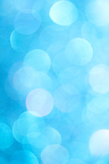Abstract blue bokeh background