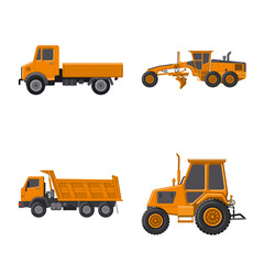 Vector design of build and construction logo. Set of build and machinery vector icon for stock.