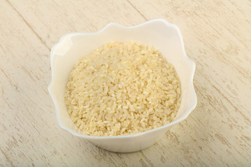 Raw rice heap