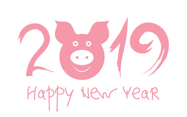 Fototapeta na wymiar Pig. Symbol of the year 2019. Pets. Smilies animals. Set of vector images.