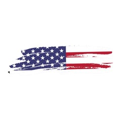 Vector grunge american flag. USA distress flag. Patriotic illustration