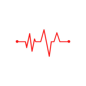 hearbeat cardiogram red Medicine signs
