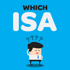 Businessman character confused about finances