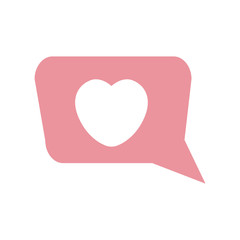 dialog balloon WITH HEART