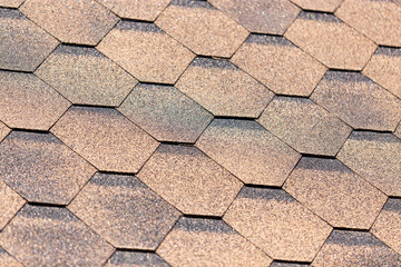 Covering tiles on the roof of a building as a background