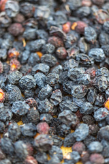 Dried cherry as abstract background