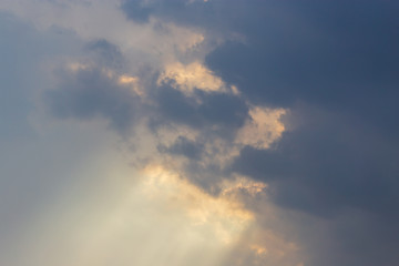 Obraz premium Clouds after rain before sunset as a background