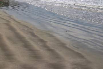 Coastline of the indian ocean on Bali island in indonesia. Summer travel concept. With copy space for text