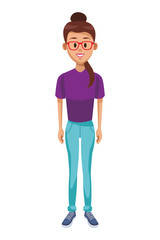 Woman smiling cartoon