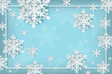  christmas background with snowflakes and place for your text