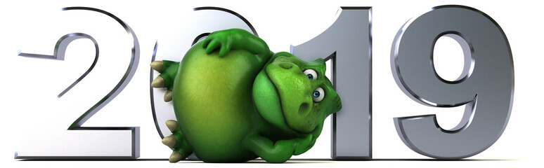 Fun Trex - 3D Illustration © Julien Tromeur