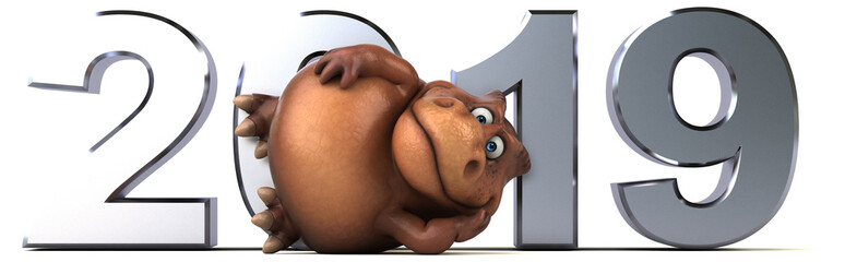 Fun Trex - 3D Illustration © Julien Tromeur