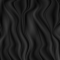 Black soft curved waves abstract background
