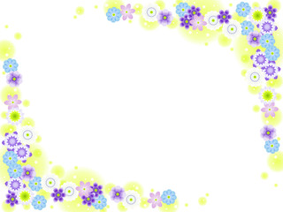 雪割草の花のフレーム