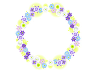 雪割草の花のフレーム