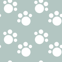 Vector seamless pattern with cat or dog,kitten or puppy footprints. Can be used for wallpaper,fabric, web page background, surface textures.